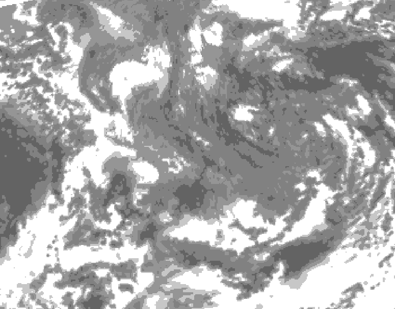 GDPS total cloud 066 hour forecast chart for Canada based on 2025/11/16 1200Z data