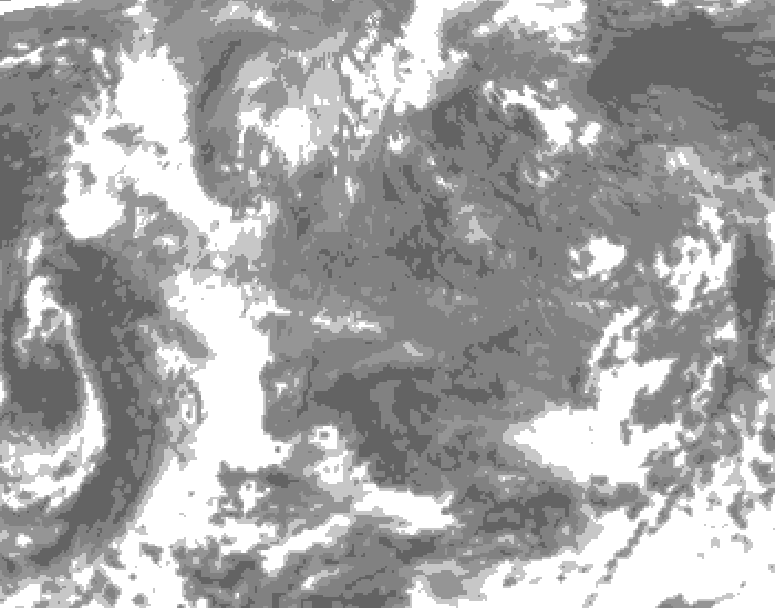 GDPS total cloud 090 hour forecast chart for Canada based on 2025/11/16 1200Z data