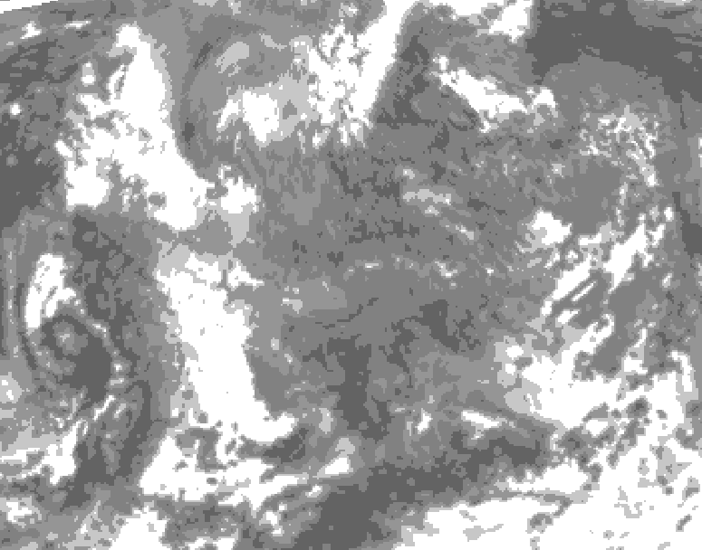 GDPS total cloud 096 hour forecast chart for Canada based on 2025/11/16 1200Z data
