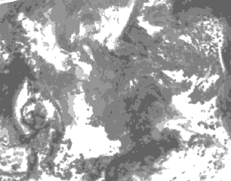 GDPS total cloud 108 hour forecast chart for Canada based on 2025/11/16 1200Z data