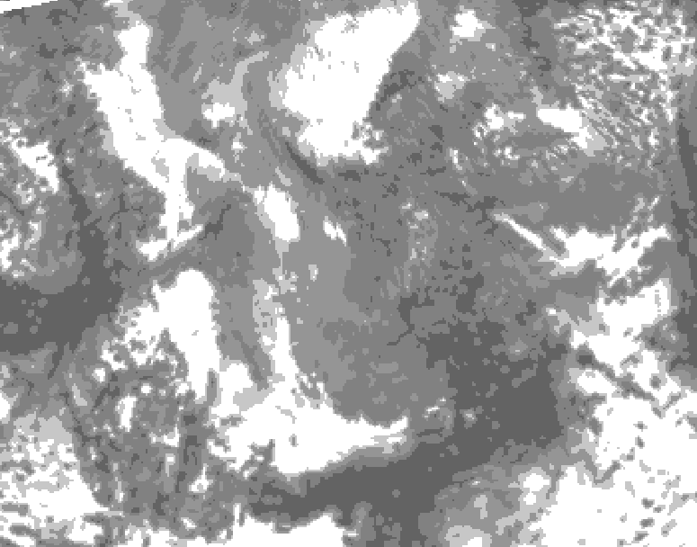 GDPS total cloud 120 hour forecast chart for Canada based on 2025/11/16 1200Z data