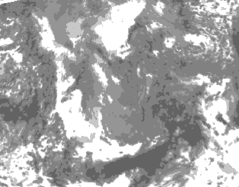 GDPS total cloud 126 hour forecast chart for Canada based on 2025/11/16 1200Z data