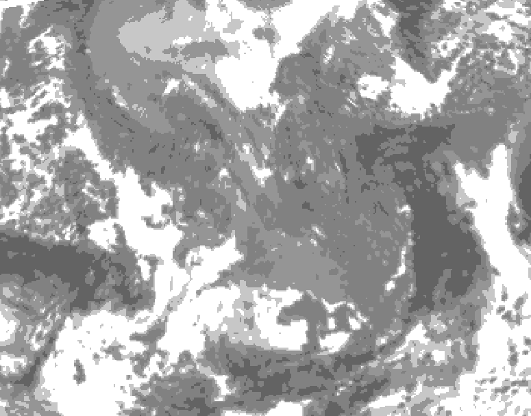 GDPS total cloud 144 hour forecast chart for Canada based on 2025/11/16 1200Z data