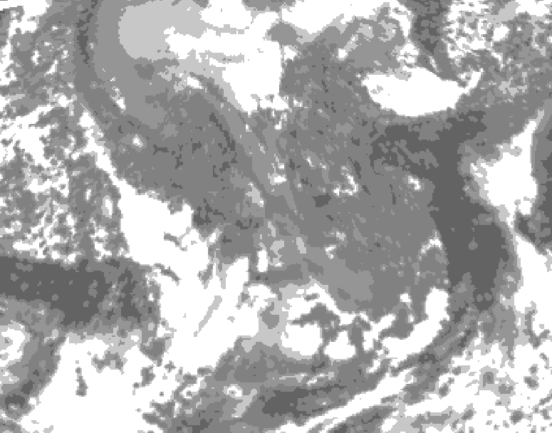 GDPS total cloud 150 hour forecast chart for Canada based on 2025/11/16 1200Z data