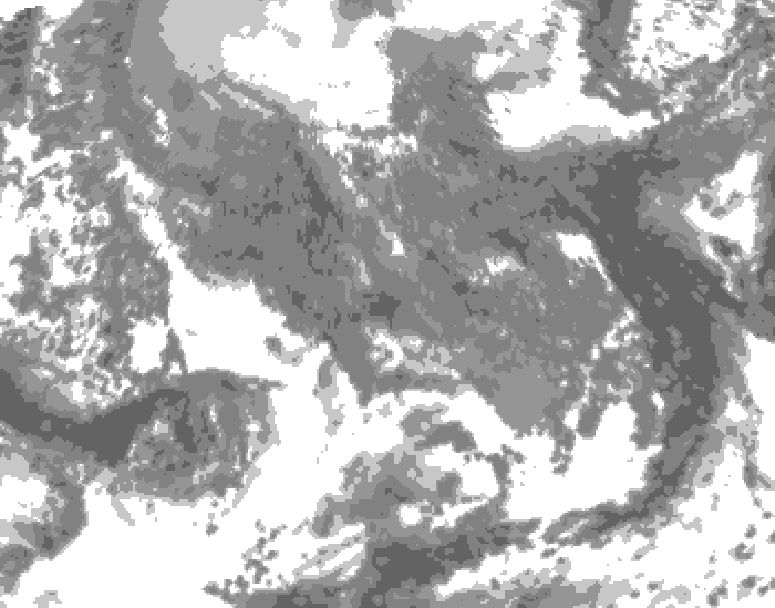 GDPS total cloud 156 hour forecast chart for Canada based on 2025/11/16 1200Z data