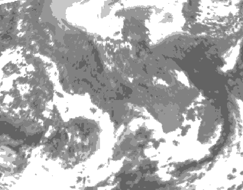 GDPS total cloud 162 hour forecast chart for Canada based on 2025/11/16 1200Z data