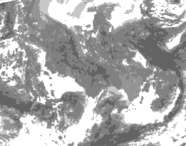 GDPS total cloud 168 hour forecast chart for Canada based on 2025/11/16 1200Z data
