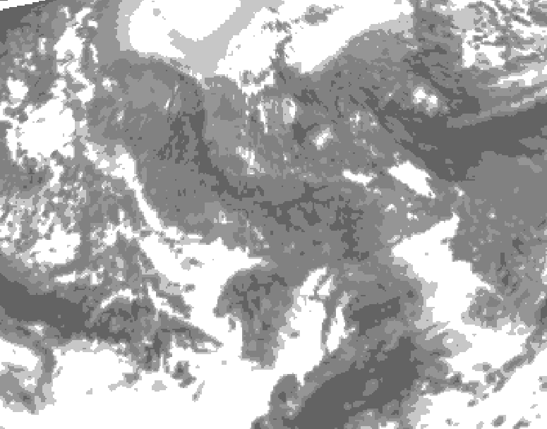 GDPS total cloud 180 hour forecast chart for Canada based on 2025/11/16 1200Z data