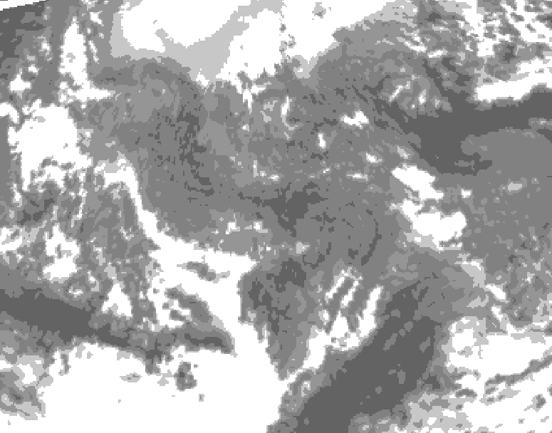 GDPS total cloud 186 hour forecast chart for Canada based on 2025/11/16 1200Z data