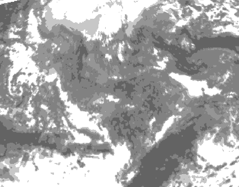 GDPS total cloud 192 hour forecast chart for Canada based on 2025/11/16 1200Z data