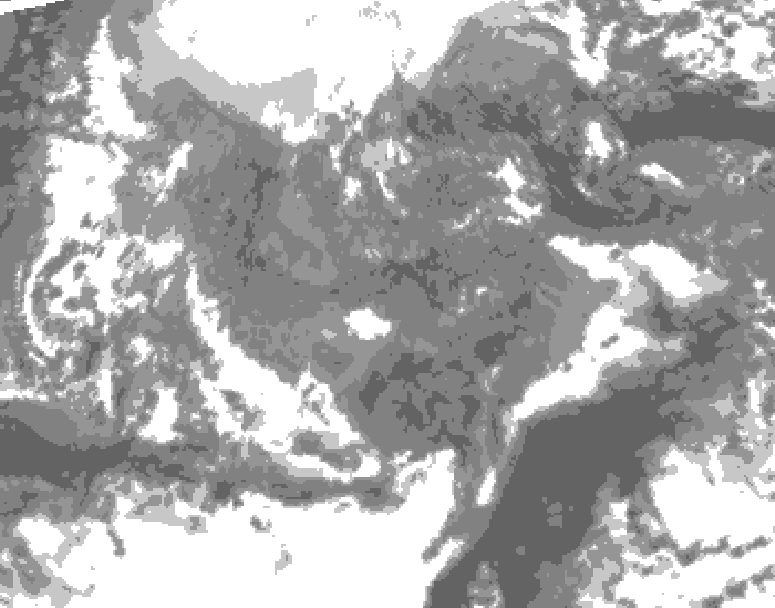 GDPS total cloud 198 hour forecast chart for Canada based on 2025/11/16 1200Z data