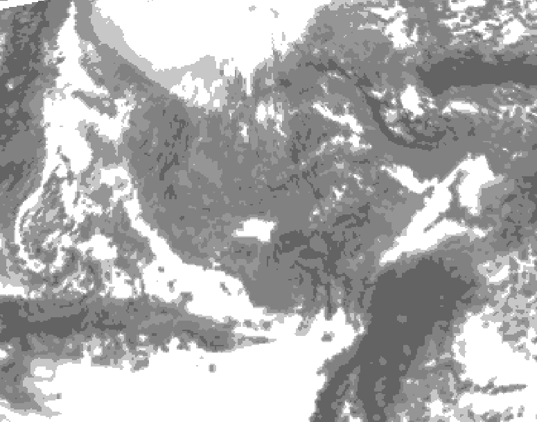 GDPS total cloud 204 hour forecast chart for Canada based on 2025/11/16 1200Z data