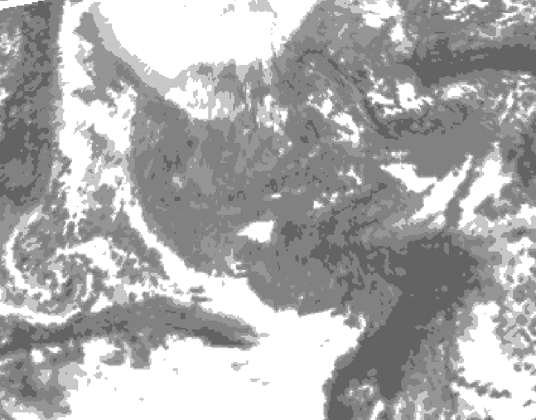 GDPS total cloud 210 hour forecast chart for Canada based on 2025/11/16 1200Z data