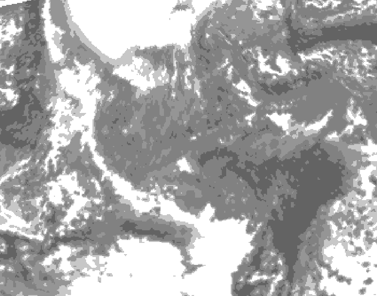 GDPS total cloud 216 hour forecast chart for Canada based on 2025/11/16 1200Z data