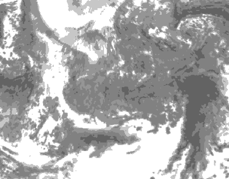GDPS total cloud 228 hour forecast chart for Canada based on 2025/11/16 1200Z data