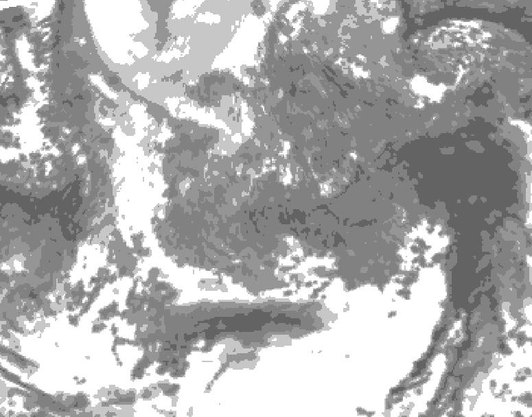 GDPS total cloud 234 hour forecast chart for Canada based on 2025/11/16 1200Z data