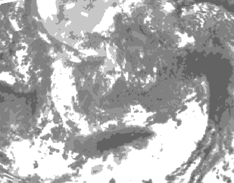 GDPS total cloud 240 hour forecast chart for Canada based on 2025/11/16 1200Z data