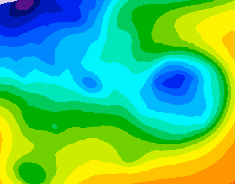 GDPS 500 millibar geopotential height 042 hour forecast chart for Canada based on 2025/11/17 0000Z data