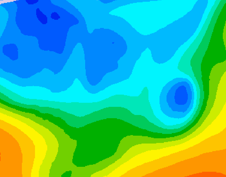 GDPS 500 millibar geopotential height 138 hour forecast chart for Canada based on 2025/11/17 0000Z data