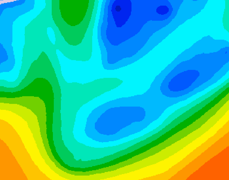 GDPS 500 millibar geopotential height 222 hour forecast chart for Canada based on 2025/11/17 1200Z data