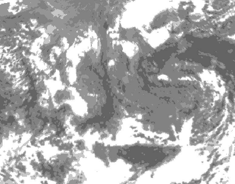 GDPS total cloud 042 hour forecast chart for Canada based on 2025/11/17 0000Z data