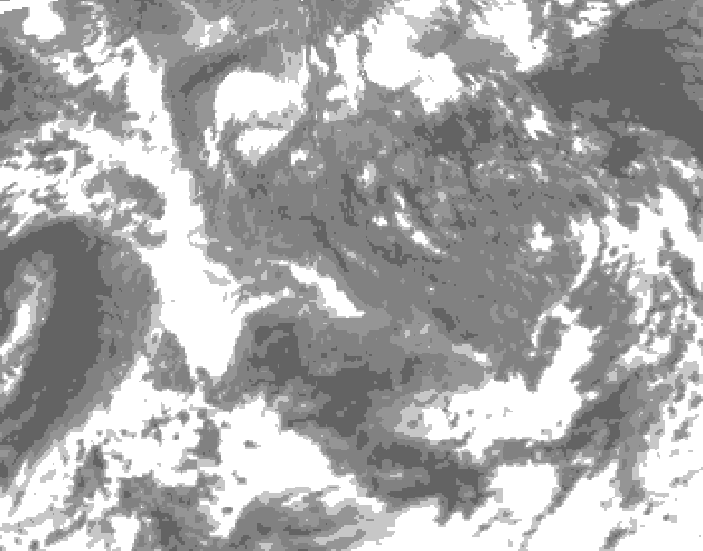 GDPS total cloud 066 hour forecast chart for Canada based on 2025/11/17 0000Z data