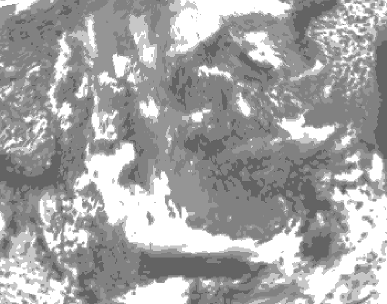 GDPS total cloud 114 hour forecast chart for Canada based on 2025/11/17 0000Z data
