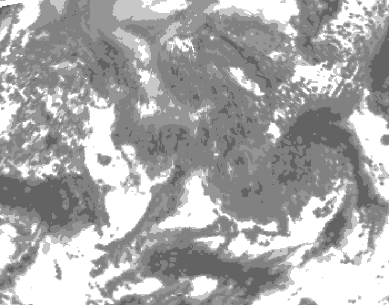 GDPS total cloud 138 hour forecast chart for Canada based on 2025/11/17 0000Z data