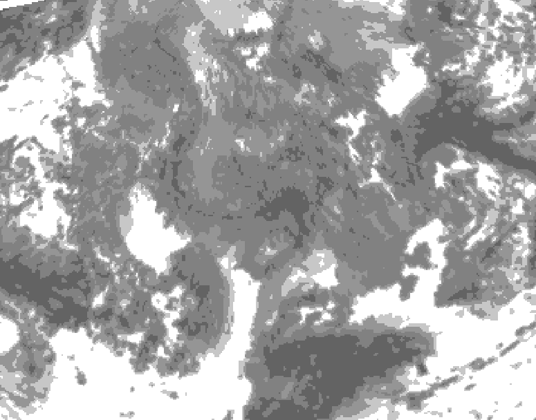 GDPS total cloud 162 hour forecast chart for Canada based on 2025/11/17 0000Z data