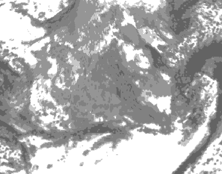 GDPS total cloud 234 hour forecast chart for Canada based on 2025/11/17 0000Z data