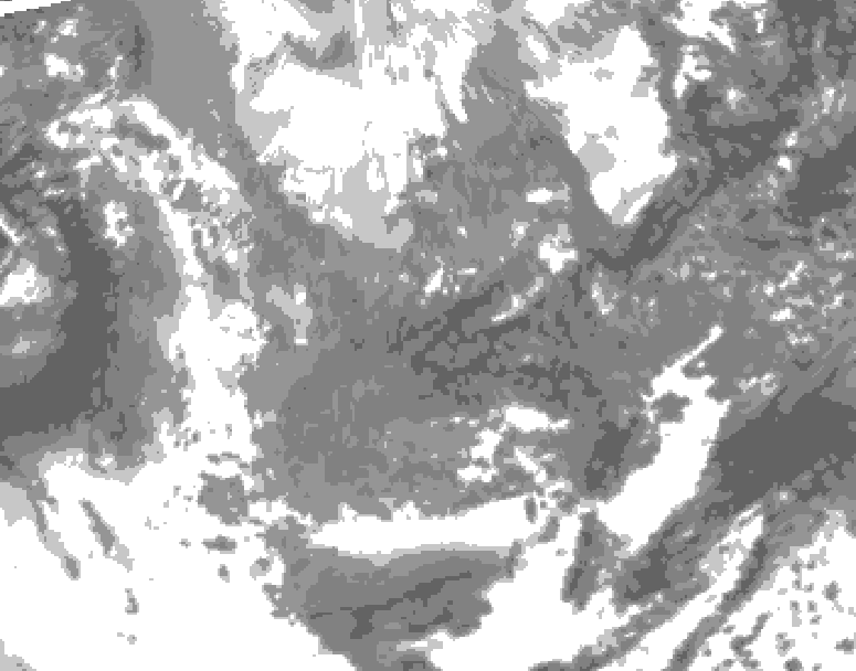 GDPS total cloud 222 hour forecast chart for Canada based on 2025/11/17 1200Z data