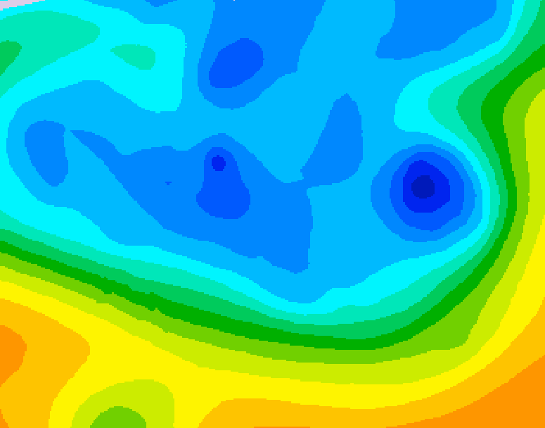 GDPS 500 millibar geopotential height 132 hour forecast chart for Canada based on 2025/11/18 0000Z data
