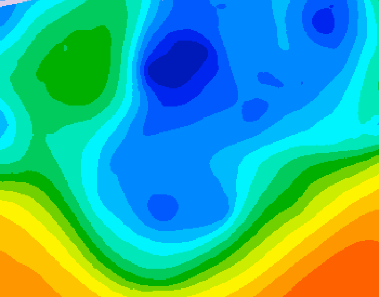 GDPS 500 millibar geopotential height 216 hour forecast chart for Canada based on 2025/11/18 0000Z data
