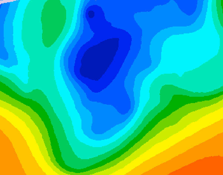 GDPS 500 millibar geopotential height 198 hour forecast chart for Canada based on 2025/11/18 1200Z data