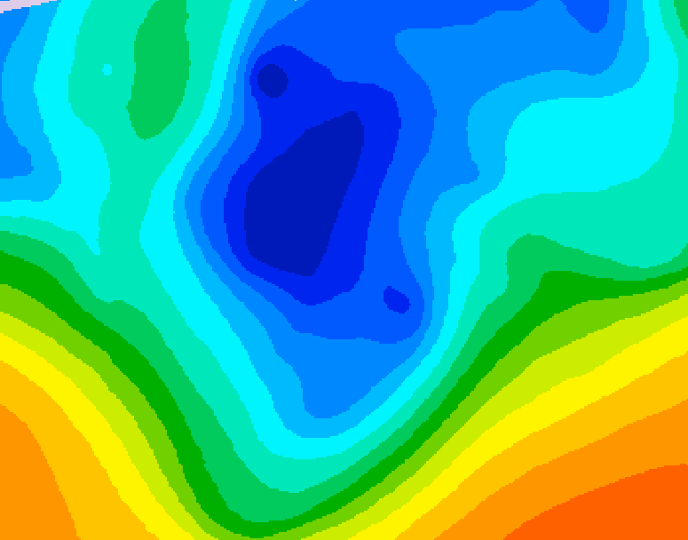 GDPS 500 millibar geopotential height 204 hour forecast chart for Canada based on 2025/11/18 1200Z data
