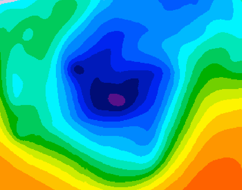 GDPS 500 millibar geopotential height 228 hour forecast chart for Canada based on 2025/11/18 1200Z data