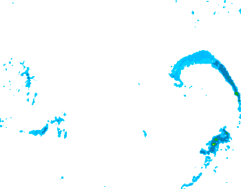 GDPS precipitation 132 hour forecast chart for Canada based on 2025/11/18 0000Z data
