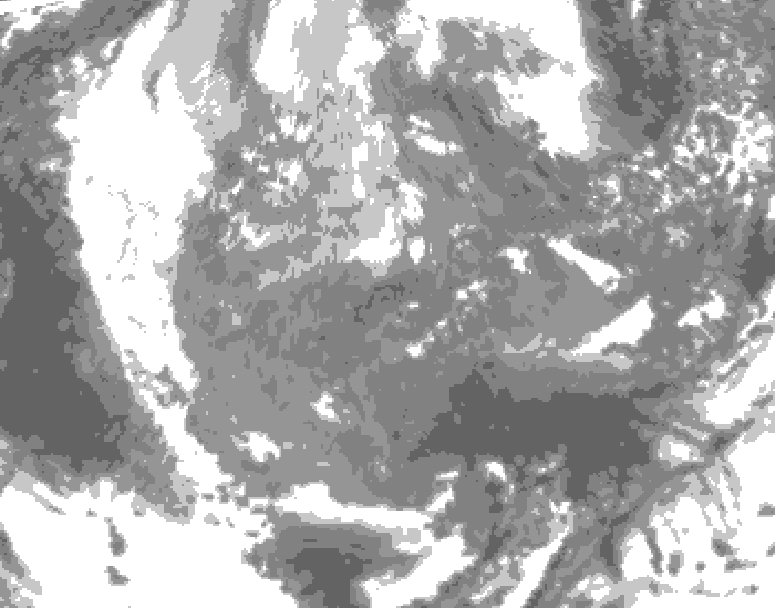 GDPS total cloud 210 hour forecast chart for Canada based on 2025/11/18 0000Z data