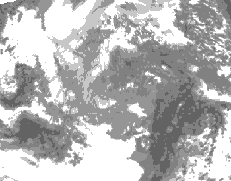 GDPS total cloud 228 hour forecast chart for Canada based on 2025/11/18 1200Z data