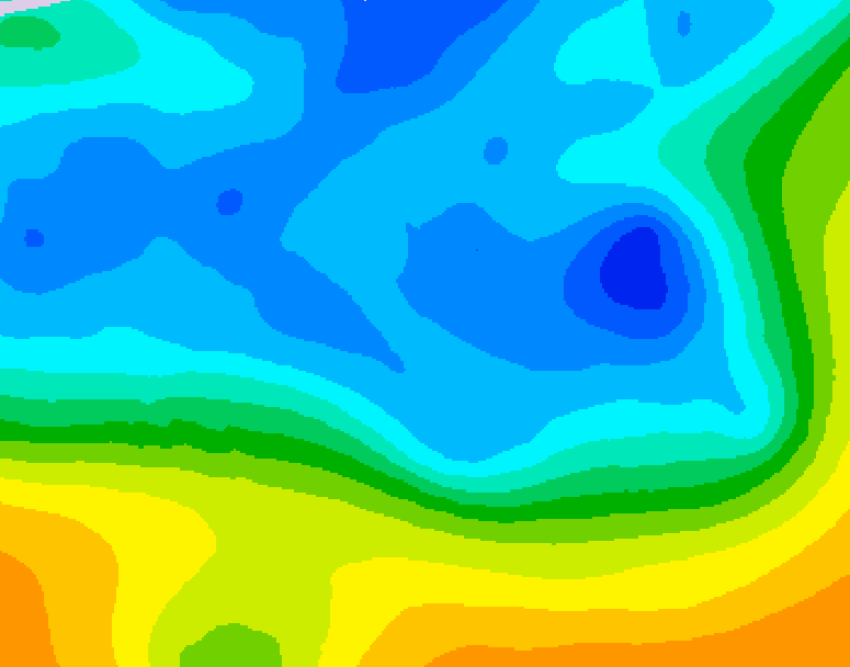 GDPS 500 millibar geopotential height 096 hour forecast chart for Canada based on 2025/11/19 1200Z data