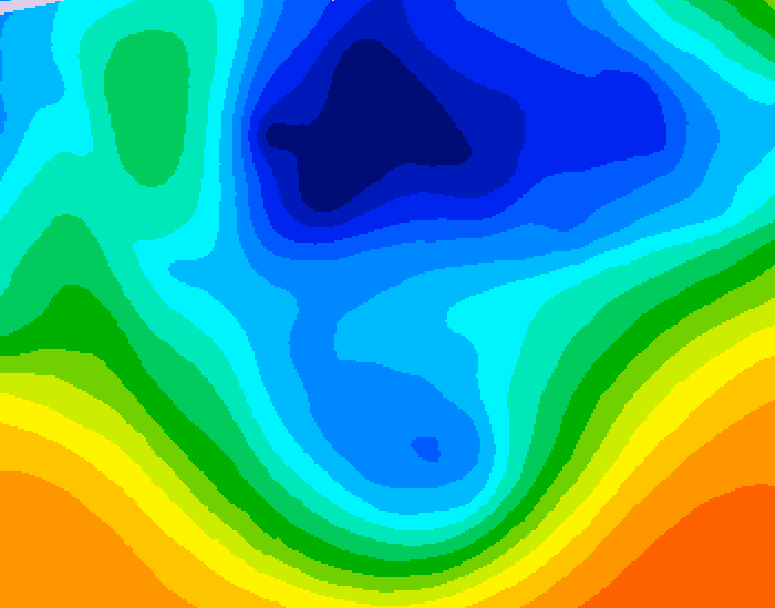 GDPS 500 millibar geopotential height 180 hour forecast chart for Canada based on 2025/11/19 1200Z data