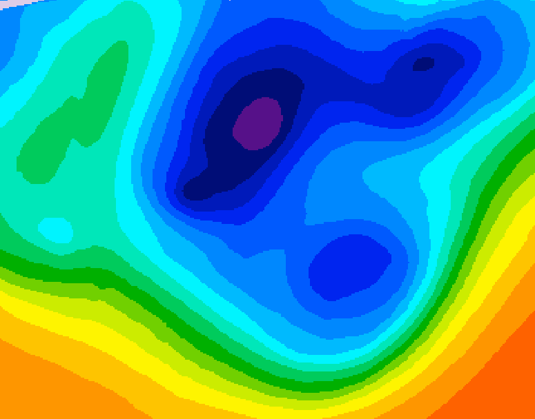 GDPS 500 millibar geopotential height 204 hour forecast chart for Canada based on 2025/11/19 1200Z data