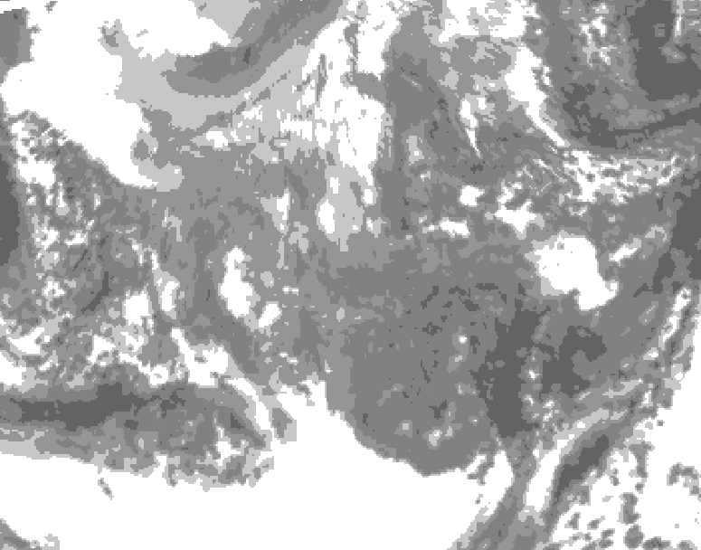 GDPS total cloud 210 hour forecast chart for Canada based on 2025/11/19 0000Z data