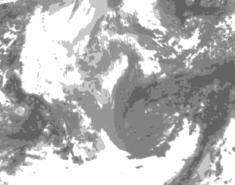 GDPS total cloud 204 hour forecast chart for Canada based on 2025/11/19 1200Z data