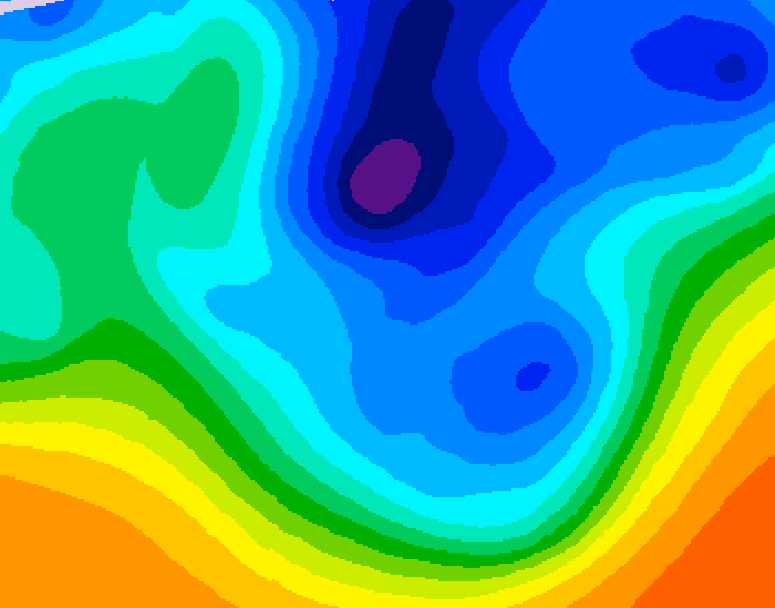GDPS 500 millibar geopotential height 192 hour forecast chart for Canada based on 2025/11/20 0000Z data