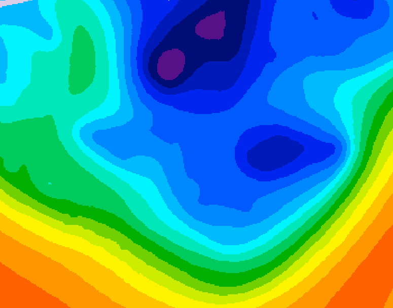 GDPS 500 millibar geopotential height 180 hour forecast chart for Canada based on 2025/11/20 1200Z data