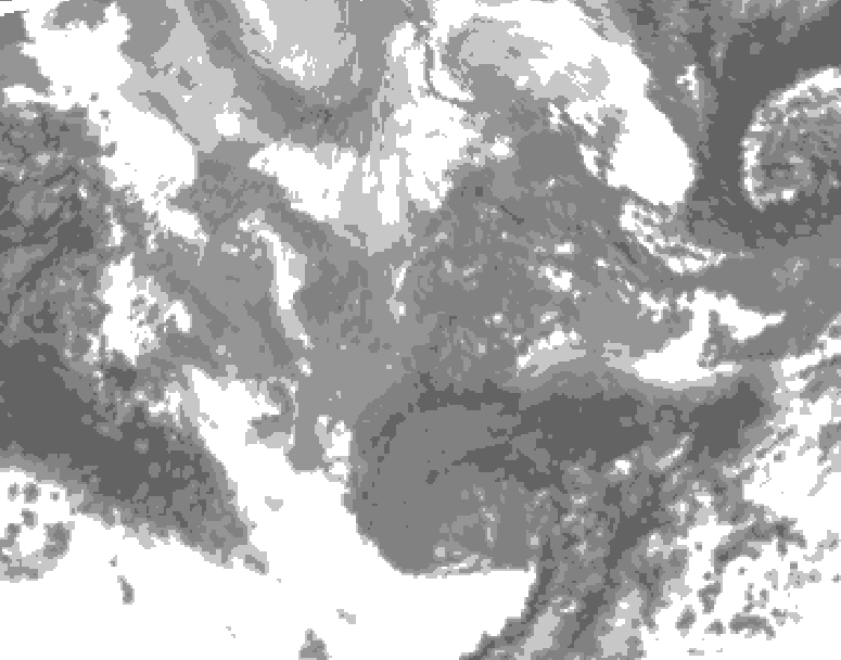 GDPS total cloud 162 hour forecast chart for Canada based on 2025/11/20 0000Z data