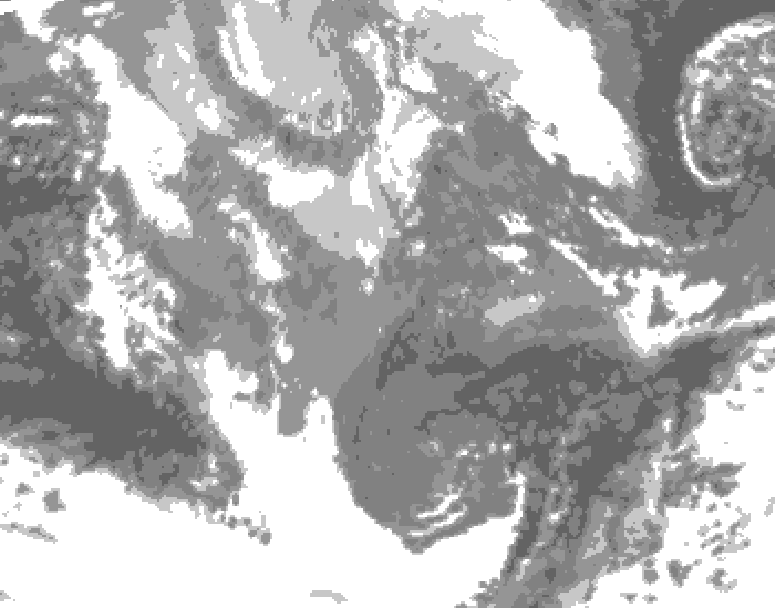 GDPS total cloud 168 hour forecast chart for Canada based on 2025/11/20 0000Z data