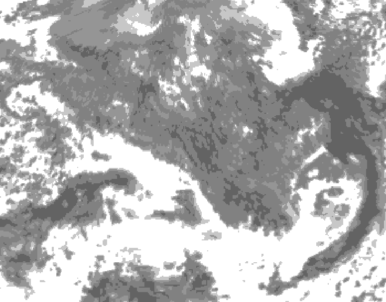 GDPS total cloud 072 hour forecast chart for Canada based on 2025/11/20 1200Z data