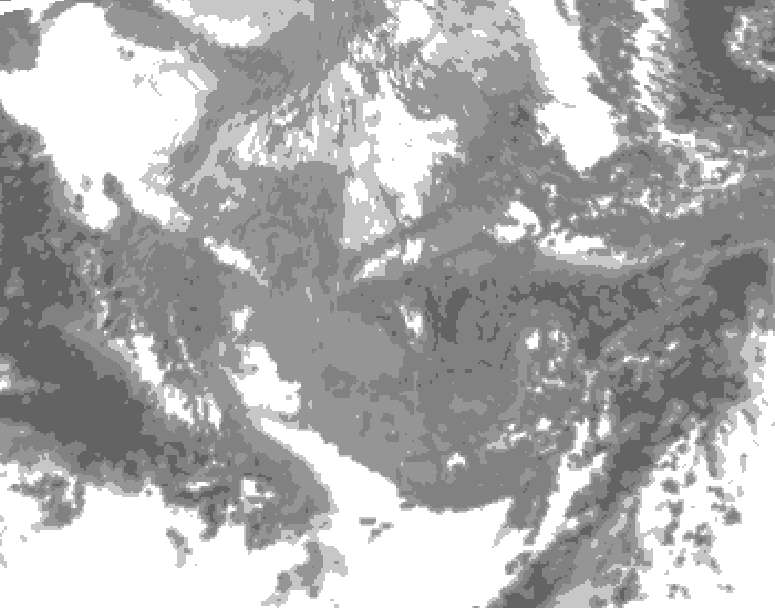GDPS total cloud 156 hour forecast chart for Canada based on 2025/11/20 1200Z data